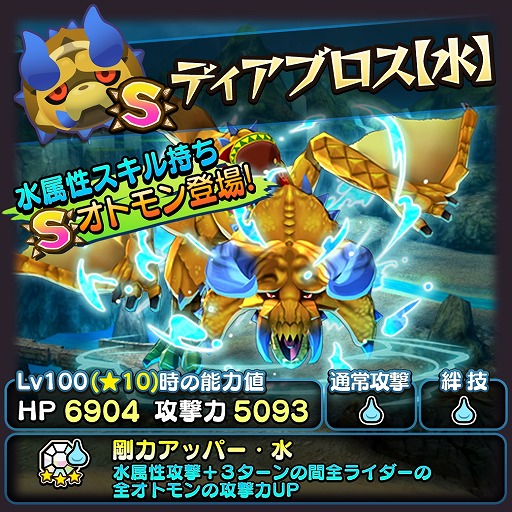 画像ギャラリー No.007のサムネイル画像 / 「オトモンドロップ」,水属性を伝承したディアブロスとウラガンキンが登場