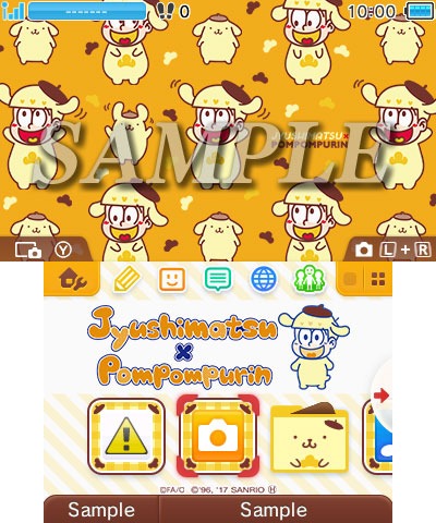 画像ギャラリー No.002のサムネイル画像 / 「おそ松さん」と「サンリオキャラクターズ」がコラボした3DS用テーマを配信