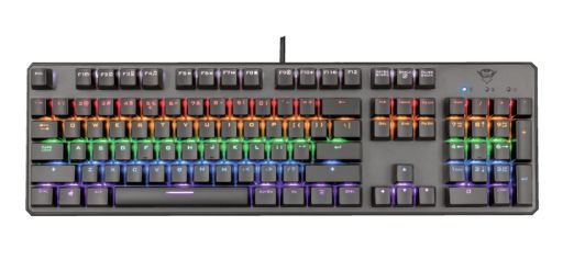 画像ギャラリー No.001のサムネイル画像 / 9000円以下で買えるTrust Gaming製メカニカルフルキーボードが発売に。独自のメカニカルキースイッチを採用