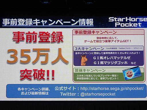 画像ギャラリー No.019のサムネイル画像 / 滑舌に自信なしのタレントがスタポケの実況に挑戦！　諸見里大介さん，重盛さとみさん，ガリットチュウ熊谷さんらも登場した「StarHorsePocket」ステージをレポート