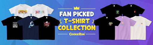 画像ギャラリー No.001のサムネイル画像 / クッキーラン公式ストアにて「クッキーランTシャツ」10種のグローバル予約販売を開始