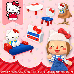 画像ギャラリー No.005のサムネイル画像 / 「どうぶつの森 ポケットキャンプ」にハローキティなどのアイテムが登場。7月11日より「サンリオキャラクターズコレクション」がスタート