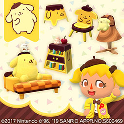 画像ギャラリー No.004のサムネイル画像 / 「どうぶつの森 ポケットキャンプ」でサンリオキャラクターズコレクション第2弾がスタート。ポムポムプリンとマイメロディをモチーフにしたアイテムが登場