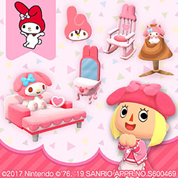 画像ギャラリー No.005のサムネイル画像 / 「どうぶつの森 ポケットキャンプ」でサンリオキャラクターズコレクション第2弾がスタート。ポムポムプリンとマイメロディをモチーフにしたアイテムが登場
