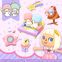 画像ギャラリー No.002のサムネイル画像 / 「ポケ森」でサンリオキャラクターズコレクション第3弾が開催中。リトルツインスターズとけろけろけろっぴをモチーフにしたアイテムが登場