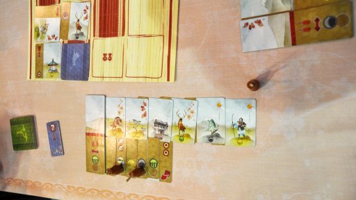 画像ギャラリー No.004のサムネイル画像 / 和風のビジュアルが目を惹く「KANAGAWA」プレイレポート。浮世絵師(見習い)となり,大作の完成を目指すフランス産ボードゲーム