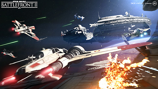 画像ギャラリー No.001のサムネイル画像 / ［gamescom］ミレニアム・ファルコンやスレイブIが激突する「STAR WARS バトルフロント II」の宇宙戦をプレイムービーで紹介