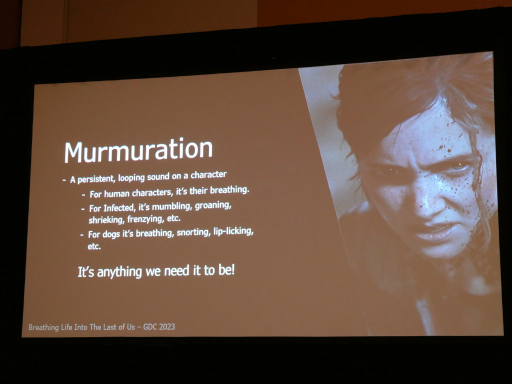 画像ギャラリー No.004のサムネイル画像 / ［GDC 2023］このゲームのキャラクターは呼吸音からして違う！ 「The Last of Us」シリーズの“息づかい専用のオーディオシステム”についてスタッフが解説
