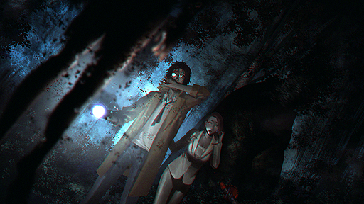 画像ギャラリー No.003のサムネイル画像 / ホラーADV「死印」，第2章の怪異は体中に真っ黒なシミがある「森のシミ男」。純生文屋氏描き下ろしのイメージボードが公開に