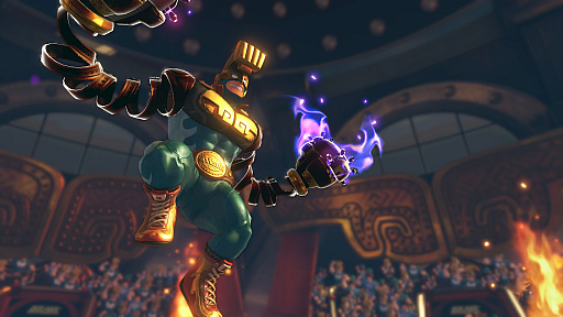 画像ギャラリー No.002のサムネイル画像 / 対戦アクション「ARMS」，ボスファイター「マックスブラス」が操作可能になるVer.2アップデートが本日配信。新ルール「ヘッドロック争奪戦」も