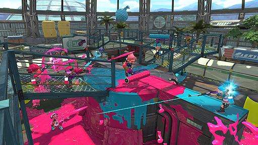 画像ギャラリー No.004のサムネイル画像 / 「スプラトゥーン2」,リニューアル版「モズク農園」が9月16日に追加。新ステージ「エンガワ河川敷」,新武器「キャンピングシェルター」発表