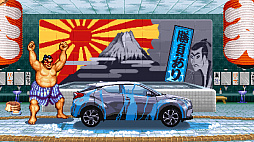 画像ギャラリー No.001のサムネイル画像 / トヨタC-HRが「ストリートファイターII」の世界に登場。リュウがC-HRを駆りベガを圧倒するコラボムービーが公開