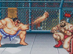 朝起きて，百裂張り手中の本田vs.しゃがみザンギがいる生活。「ストリートファイターII ゲーム情景アクリルスタンド」7月発売