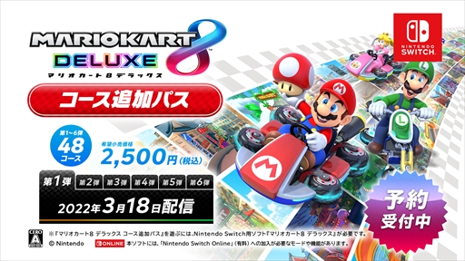 画像ギャラリー No.002のサムネイル画像 / 「マリオカート8 デラックス」の有料コース追加パスが発表。計48コースが順次配信予定で,第1弾の8コースは3月18日に配信