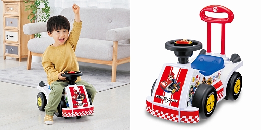 画像ギャラリー No.001のサムネイル画像 / マリオカート型の乗用玩具「Let's-a-Go！ マリオカート はじめてレーシングDX」発売。ハンドル型のおもちゃも