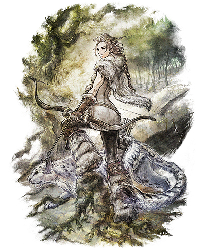 画像ギャラリー No.008のサムネイル画像 / 「OCTOPATH TRAVELER」，紹介映像4月編を補完する，ハンイットとテリオンの詳細や，フィールドコマンド「正道」「邪道」などの情報が公開に
