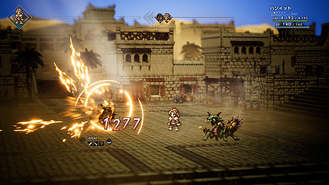 画像ギャラリー No.010のサムネイル画像 / 「OCTOPATH TRAVELER」，紹介映像4月編を補完する，ハンイットとテリオンの詳細や，フィールドコマンド「正道」「邪道」などの情報が公開に