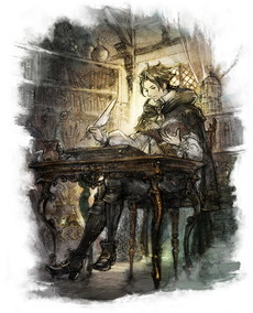 画像ギャラリー No.001のサムネイル画像 / 「OCTOPATH TRAVELER」，学者の主人公・サイラスと神官の主人公・オフィーリアを紹介する動画が公開。戦闘時の固有アクションも