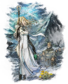 画像ギャラリー No.003のサムネイル画像 / 「OCTOPATH TRAVELER」，学者の主人公・サイラスと神官の主人公・オフィーリアを紹介する動画が公開。戦闘時の固有アクションも