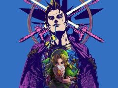 本日発売の「Travis Strikes Again: No More Heroes」。「ゼルダの伝説」シリーズとのコラボTシャツや，「シャドウ オブ ザ ダムド」をモチーフにしたステージが登場