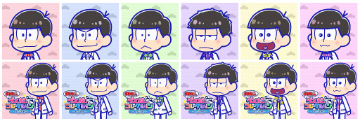 画像ギャラリー No.002のサムネイル画像 / 「おそ松さん ダメ松.コレクション」,タキシード姿の6つ子アイコンが配布