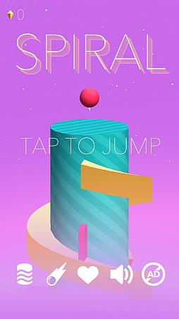 画像ギャラリー No.001のサムネイル画像 / 回って下ってジャンプして。スマホ向けアクションゲーム「Spiral」を紹介する「（ほぼ）日刊スマホゲーム通信」第1356回