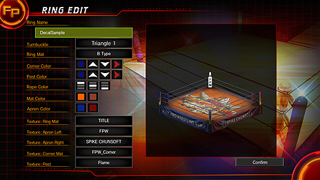 画像ギャラリー No.003のサムネイル画像 / 「FIRE PRO WRESTLING WORLD」，PC（Steam）版のアップデートでリングエディット機能が追加。“入場シーン”の改良も
