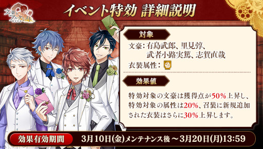 画像ギャラリー No.004のサムネイル画像 / 「文豪とアルケミスト」， イベント“調査任務『白樺芸術よもやま話』”を開催