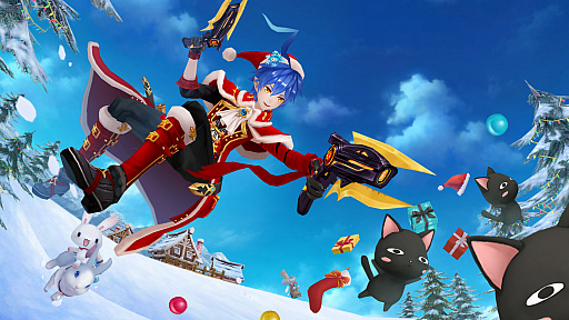 画像ギャラリー No.002のサムネイル画像 / 「幻想神域 -Link of Hearts-」，Xmas衣装をまとった「【聖夜の双雷】テュール」が期間限定で登場