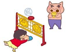 「クレヨンしんちゃん 一致団ケツ！かすかべシティ大開発」，卓上版バドミントン「クレヨンしんちゃん 対決！ぶーぶーケツミントン」のコラボを10月13日より実施