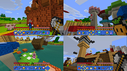 画像ギャラリー No.004のサムネイル画像 / Nintendo Switch版「Minecraft」が5月12日より配信へ。画面分割での4人プレイに対応，「スーパーマリオ マッシュアップパック」の収録も