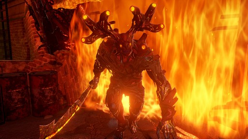 画像ギャラリー No.018のサムネイル画像 / 「CODE VEIN」，離ればなれになった仲間を探す「ヤクモ」と，絶えることのない炎に包まれたフィールド「火の降る街」の情報が公開