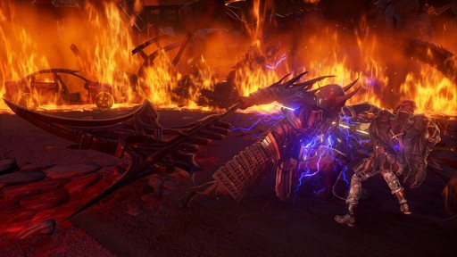 画像ギャラリー No.019のサムネイル画像 / 「CODE VEIN」，離ればなれになった仲間を探す「ヤクモ」と，絶えることのない炎に包まれたフィールド「火の降る街」の情報が公開