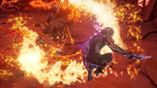 画像ギャラリー No.023のサムネイル画像 / 「CODE VEIN」，離ればなれになった仲間を探す「ヤクモ」と，絶えることのない炎に包まれたフィールド「火の降る街」の情報が公開