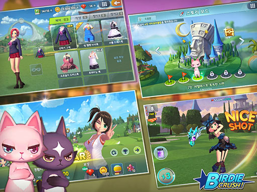 画像ギャラリー No.001のサムネイル画像 / Com2uS，スマホ向け新作ゴルフゲーム「Birdie Crush」を発表。最新のスクリーンショットとトレイラーを合わせてお届け