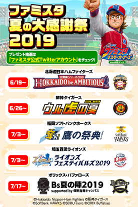 画像ギャラリー No.002のサムネイル画像 / 「プロ野球 ファミスタ マスターオーナーズ」,「ファミスタ 夏の大感謝祭2019」第2弾が実施中