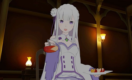 画像ギャラリー No.008のサムネイル画像 / 異世界気分を味わおう。スマホ向けVRアプリ「VRでエミリアと異世界生活-膝枕編」と「添寝編」が6月9日に配信決定。レム版は本日配信