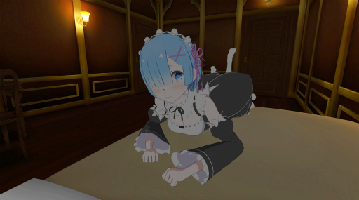 画像ギャラリー No.013のサムネイル画像 / 異世界気分を味わおう。スマホ向けVRアプリ「VRでエミリアと異世界生活-膝枕編」と「添寝編」が6月9日に配信決定。レム版は本日配信