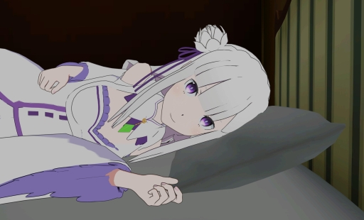 画像ギャラリー No.009のサムネイル画像 / エミリアに甘えてみる? スマホ向けVRアプリ「VRでエミリアと異世界生活-膝枕編」と「添寝編」が配信開始