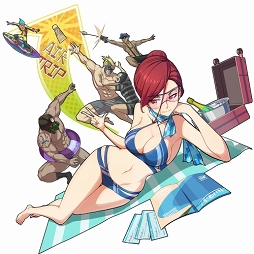 画像ギャラリー No.006のサムネイル画像 / 「ファイトリーグ」，7月31日12：00より水着コスチュームのファイターが登場するガチャを開催