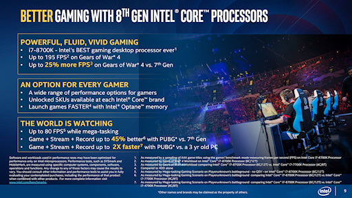 画像ギャラリー No.006のサムネイル画像 / Intel,最大で6コア12スレッド対応を実現するデスクトップPC向け第8世代Coreプロセッサ発表