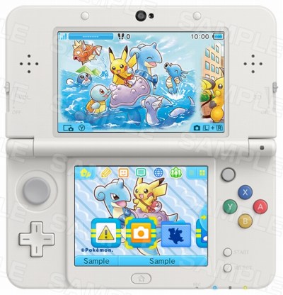 画像ギャラリー No.007のサムネイル画像 / 「ポケモン」の3DS用テーマが配信。「ボスごっこピカチュウ」と「ラプラスに乗って」の2種