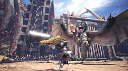 画像ギャラリー No.007のサムネイル画像 / 「MONSTER HUNTER: WORLD」,新モンスター4頭の生態とは……。狩りの様子を収めた先行プレイ動画を紹介。“飛雷竜 トビカガチ”などに操虫棍で挑む