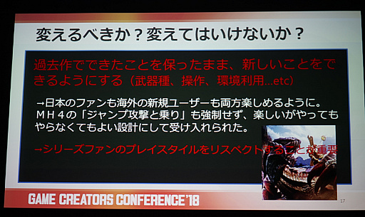 画像ギャラリー No.011のサムネイル画像 / 何を変え，何を変えるべきでないのか？　「MONSTER HUNTER: WORLD」のコンセプトとグローバルユーザーに向けた取り組み