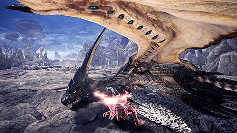 画像ギャラリー No.004のサムネイル画像 / 大型拡張「MONSTER HUNTER WORLD: ICEBORNE」，片手剣と双剣のアクション紹介動画が公開
