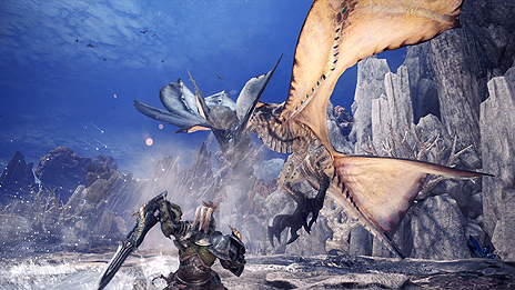 画像ギャラリー No.006のサムネイル画像 / 大型拡張「MONSTER HUNTER WORLD: ICEBORNE」，片手剣と双剣のアクション紹介動画が公開