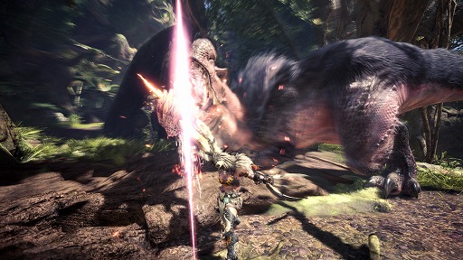 画像ギャラリー No.014のサムネイル画像 / 「MONSTER HUNTER WORLD: ICEBORNE」,新アクションの紹介動画が公開。今回はスラッシュアックスや弓など6つの武器種を一挙に