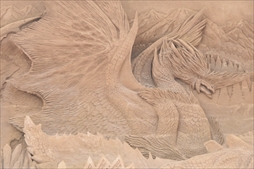 画像ギャラリー No.012のサムネイル画像 / 「MONSTER HUNTER WORLD: ICEBORNE」×鳥取市コラボ,巨大砂像完成お披露目式の模様をお届け。開催中のスタンプラリーも体験してきた