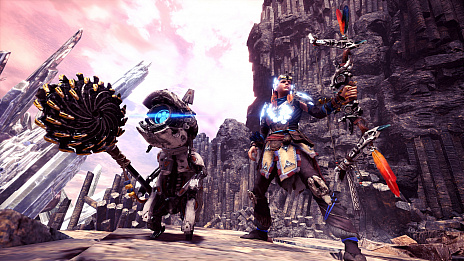 画像ギャラリー No.007のサムネイル画像 / 「MONSTER HUNTER WORLD: ICEBORNE」，「HZD」コラボクエストの続報が公開。ストームスリンガーの強化で強力な特殊弾が使用可能に