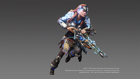 画像ギャラリー No.012のサムネイル画像 / 「MONSTER HUNTER WORLD: ICEBORNE」，「HZD」コラボクエストの続報が公開。ストームスリンガーの強化で強力な特殊弾が使用可能に
